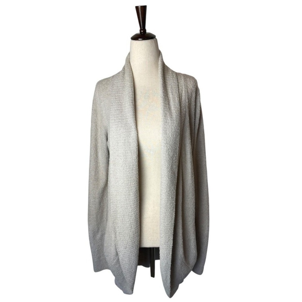 Barefoot Dreams Sweater Women Small Beige Bamboo Chic Lite Circle Cardigan Cozy - Picture 2 of 12